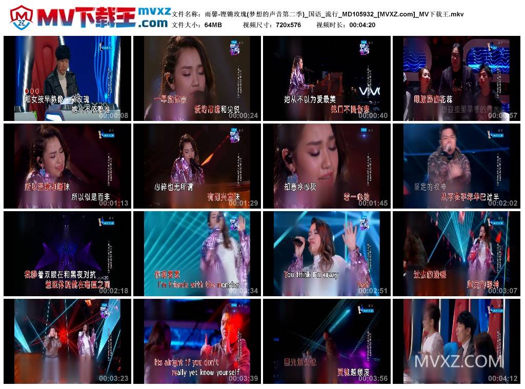 雨馨-铿锵玫瑰(梦想的声音第二季)_国语_流行_MD105932